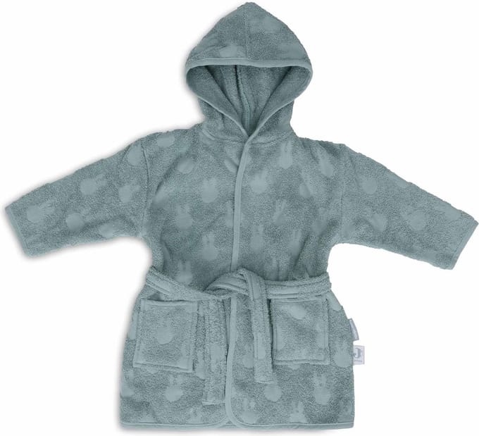 Jollein Badjas Badstof 1-2 jaar Miffy Jacquard Sea Green