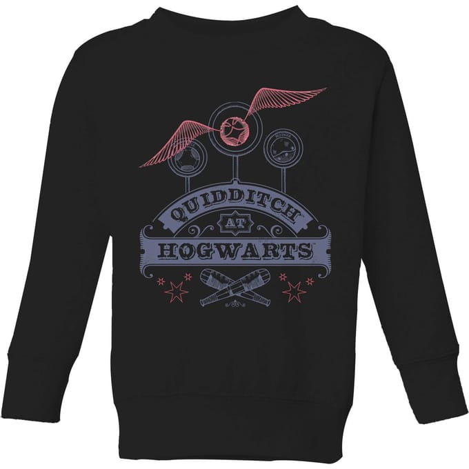 Harry Potter Quidditch At Hogwarts Kids' Sweatshirt - Black - 134/140 (9-10 jaar)