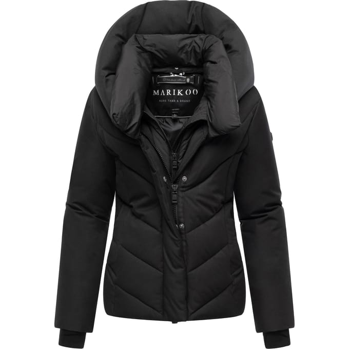 Marikoo dames gewatteerde winterjas Nadiraa met 2-in-1 design & capuchon