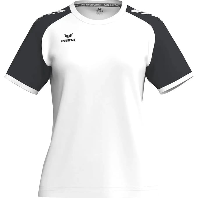 Erima Wings Shirt Korte Mouw Dames - Wit / Zwart | Maat: 38