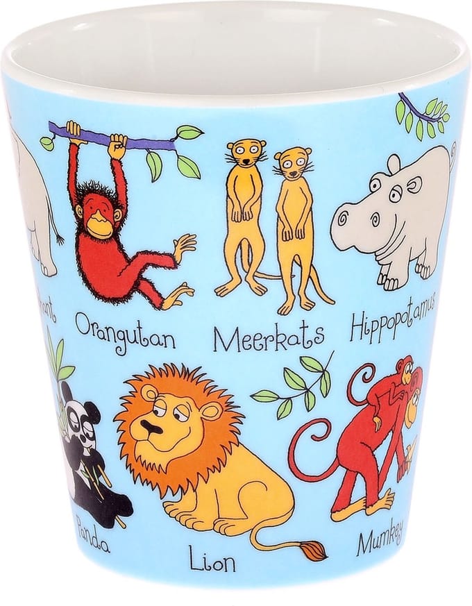 heel klein Jungle dieren kinder melamine bekertje (8 x 7 cm) - Tyrrell Katz