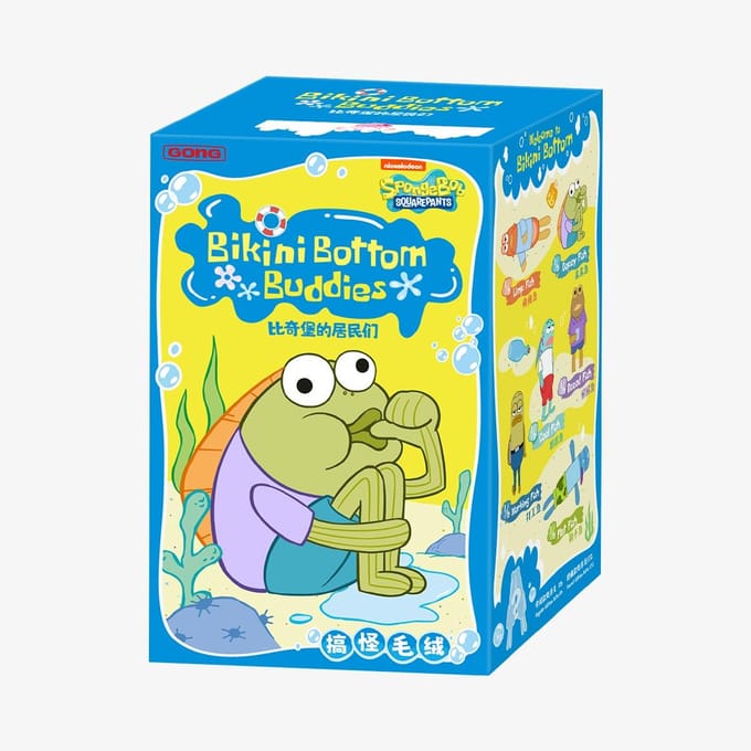 POP MART Bikini Bottom Buddies - Speelse Pluche Blind Box blue