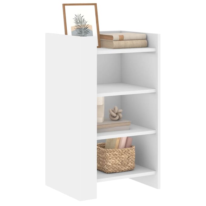 vidaXL - Dressoir - 45x35x75 - cm - bewerkt - hout - wit