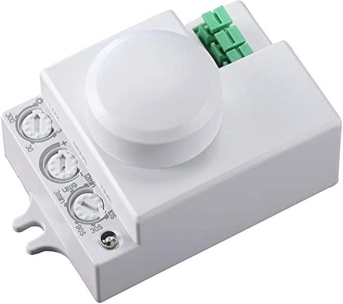Bewegingsmelder met dubbele technologie - PIR en magnetron met 360° detectie