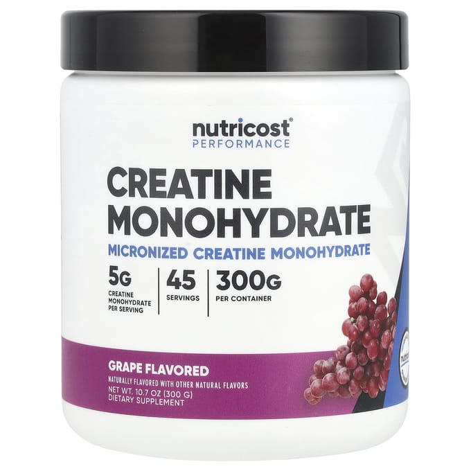 Nutricost, Performance Athlétique, Monohydrate de Créatine, Raisins, 10,7 oz (300 grammes)