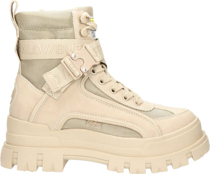 Buffalo Aspha Com1 dames veterboot - Beige - Maat 39