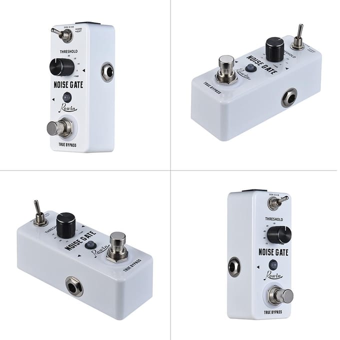 Ruisonderdrukking Gitaar Effectpedaal 2 Modi Al Legering Behuizing True Bypass white
