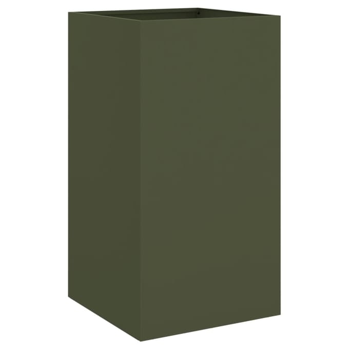 vidaXL - Plantenbak - 42x38x75 - cm - staal - olijfgroen