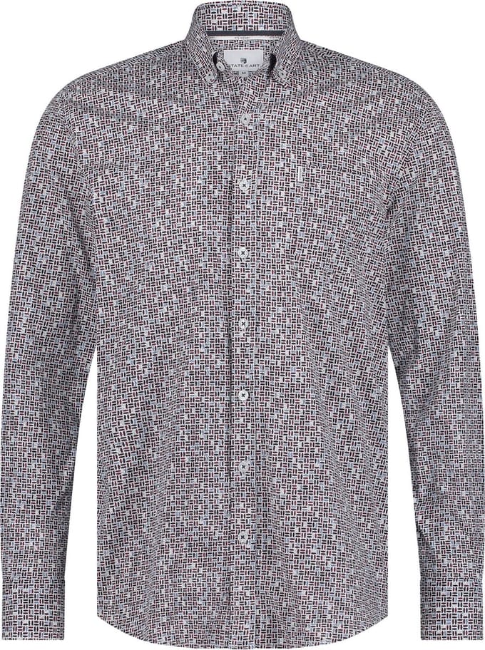 State Of Art Overhemd Print Multicolour - Maat M - Heren - Overhemden Casual