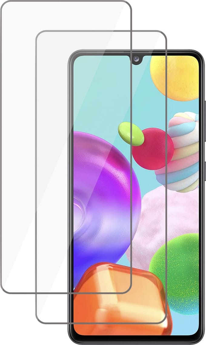 Screenprotector geschikt voor Samsung Galaxy A41 - Tempered Glass Screen Protector - 2 Stuks