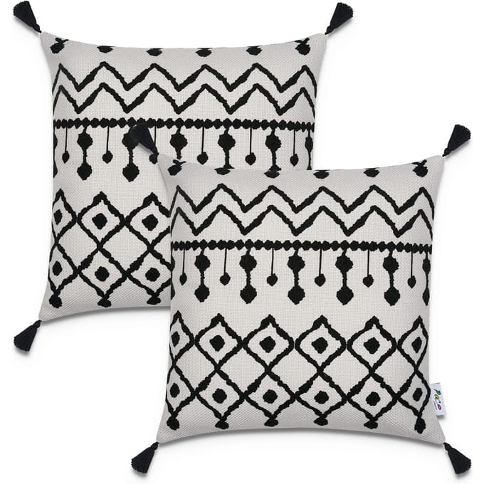 Kussensloop Chino wit 45x45 cm, 2 stuks
