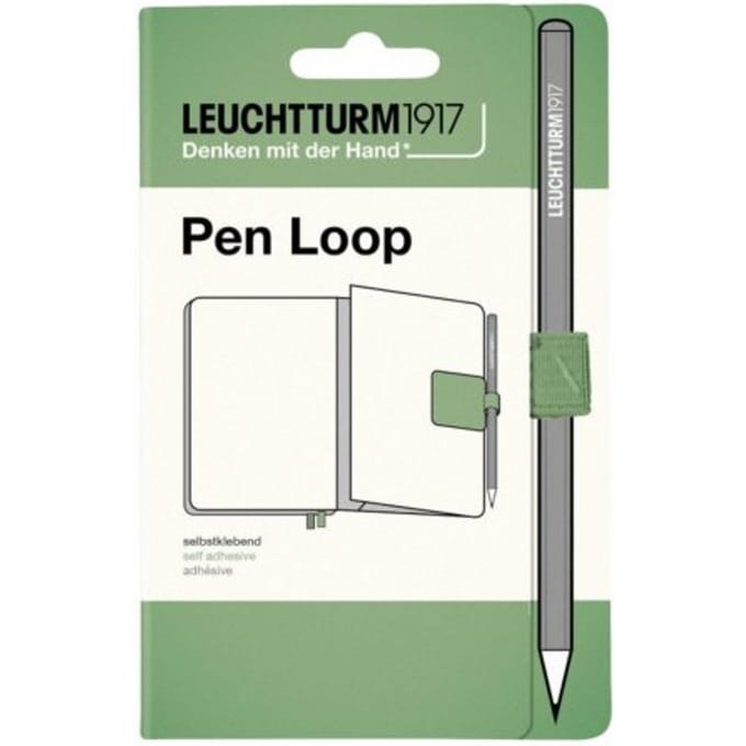 Pen loop zelfklevende pennenlus xl, kleur sage groen