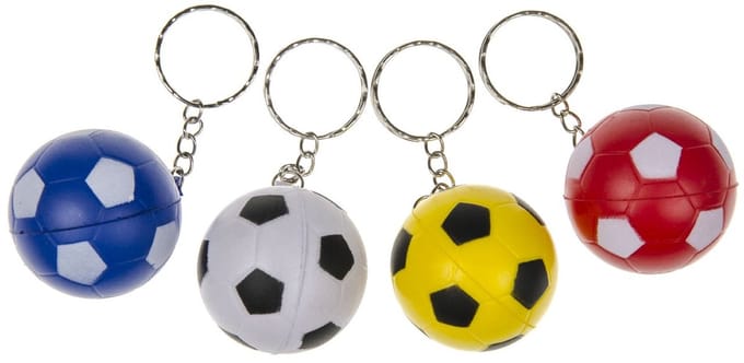 Duckiez Sleutelhanger Voetbal Foam - 48 stuks