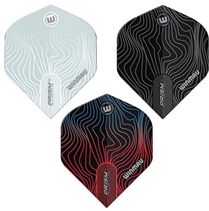 WINMAU Prism Alpha Solar Design Dart Flight Packs - 3 sets per verpakking (9 flights in totaal) (Plain Mixed)