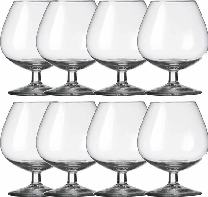 16x Cognacglazen transparant 800 ml Specials