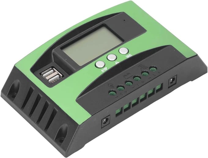 Solar Laadregelaar - Zonnepaneel Controller - Zonne-energie Systeem - LCD Display - 30A - Zwart