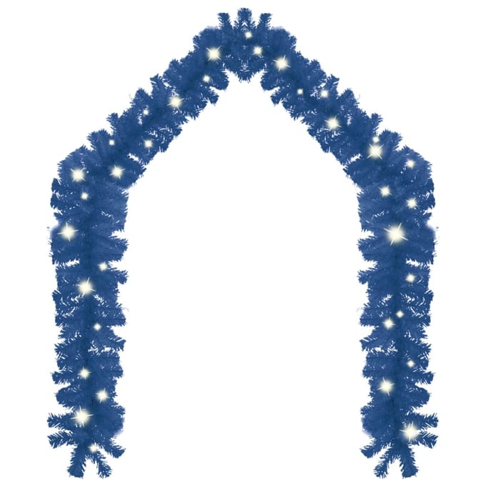 vidaXL - Kerstslinger - met - LED-lampjes - 10 - m - blauw