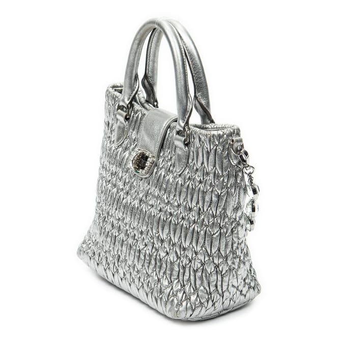 Small Turn Lock Crystal Tote  Handtas