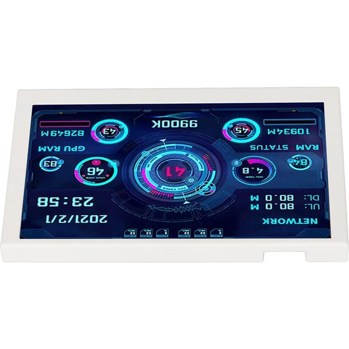 Moniteur de Température d'Ordinateur 5 pouces Rotation à 360 Degrés Thème DIY Mini Écran USB pour AIDA64 PC CPU GPU RAM