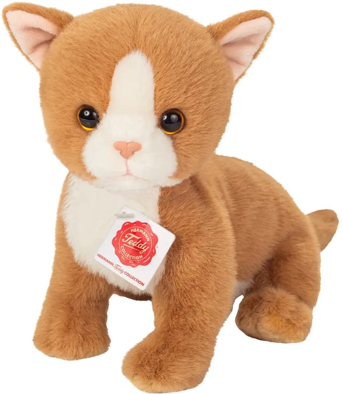 Knuffel Kat Kitten Rood 24cm