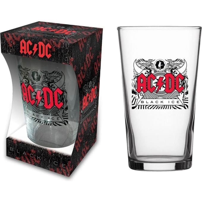 AC/DC Bierglas - Black Ice - voor Geen - transparant
