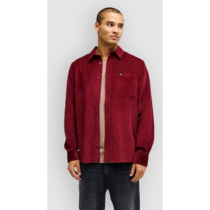 Quiksilver Smoke Trail Cord Shirt rood