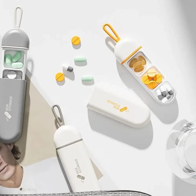 Dagelijkse medicijnorganizer Draagbare, nette en opgeruimde pillenbeheer Reispillendispenser Medicijndoos Duurzame, stevige zakpillendoos