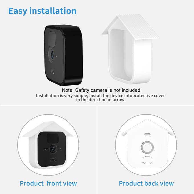 Siliconen Skin Vervanging voor de gloednieuwe Blink Outdoor Security Camera Siliconen Case Anti-Kras 2pcs zwart