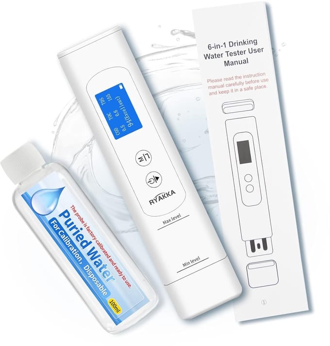 Drinkwatertester 6-in-1 - Waterkwaliteit meter - Veilig Drinken - Intelligente Beoordeling - TOC COD TDS EC