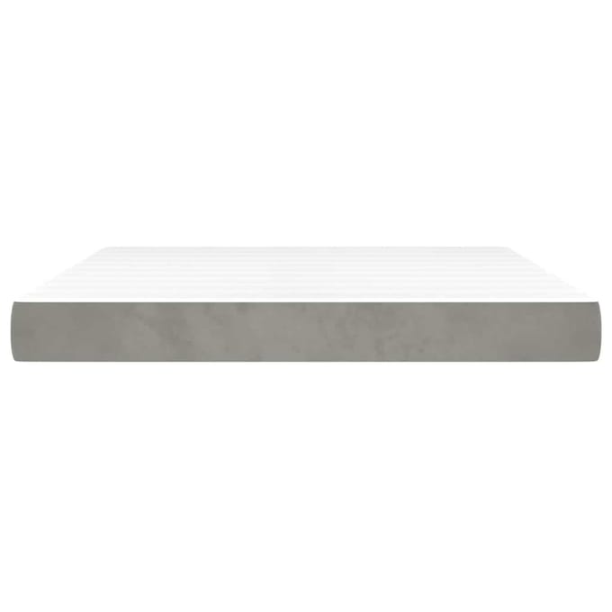 vidaXL - Pocketveringmatras - 160 - x - 220 - x - 20 - cm - Lichtgrijs