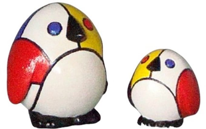 Pinguins mondriaan beeldje