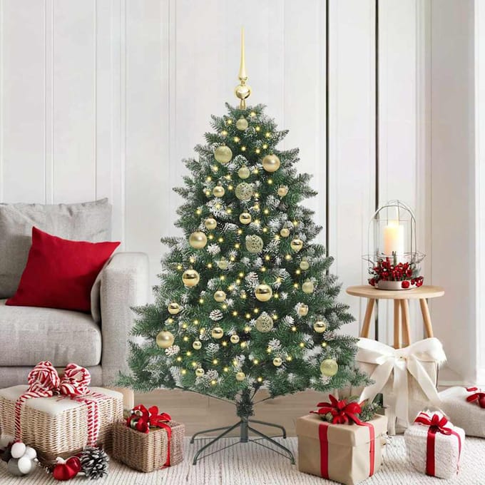 vidaXL - Kunstkerstboom - Groen - 150 - cm - PVC - en - Plastic - en - Staal