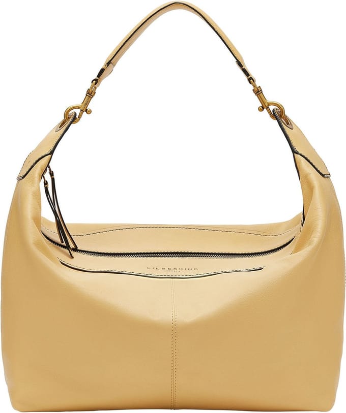LIEBESKIND BERLIN Schoudertas Liza Hobo Bag Champagne Lichtgeel