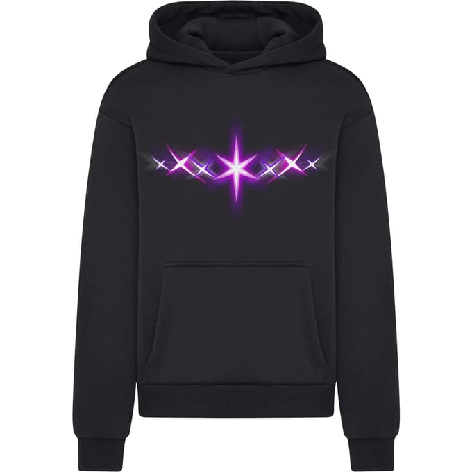 Mister Tee - Starlights Fluffy Hoodie/trui - M - Zwart