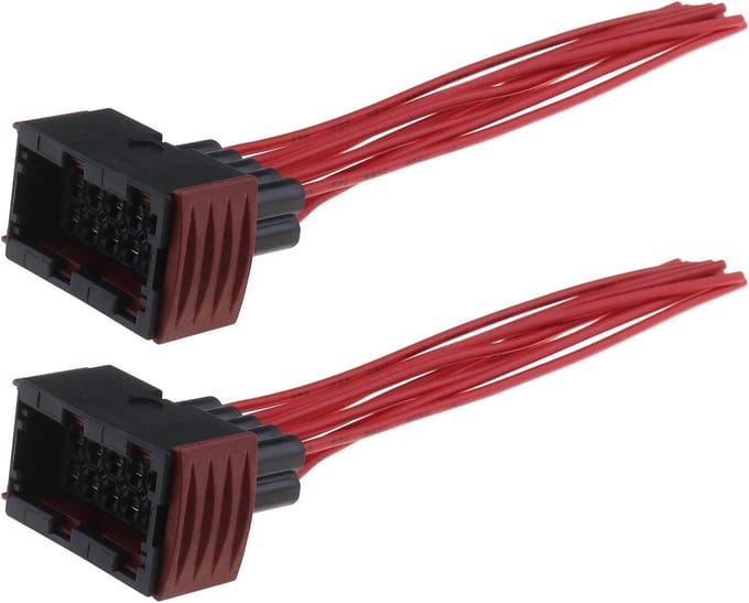 2PCS Headlight Socket Wiring Harness - 10 Pin Repair - Automotive Connector Plug Cable Socket