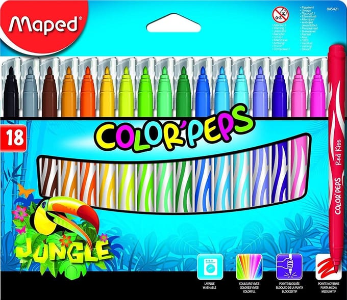 Color'peps Jungle viltstiften - medium penpunt x 18
