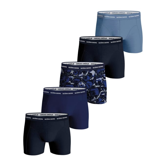 Bjorn Borg Boxers Cotton Stretch 5-Pack Blauw - Maat M - Heren - Boxershorts
