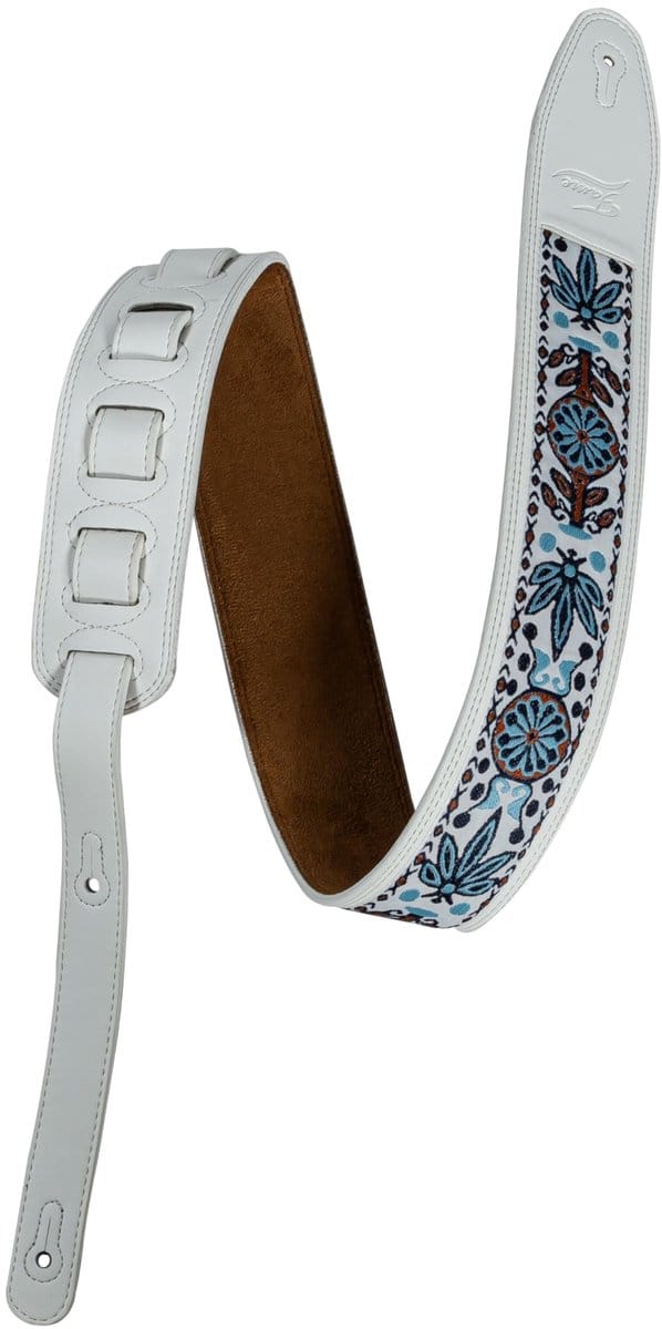Fame Woven Guitar Strap White - Gitaarband