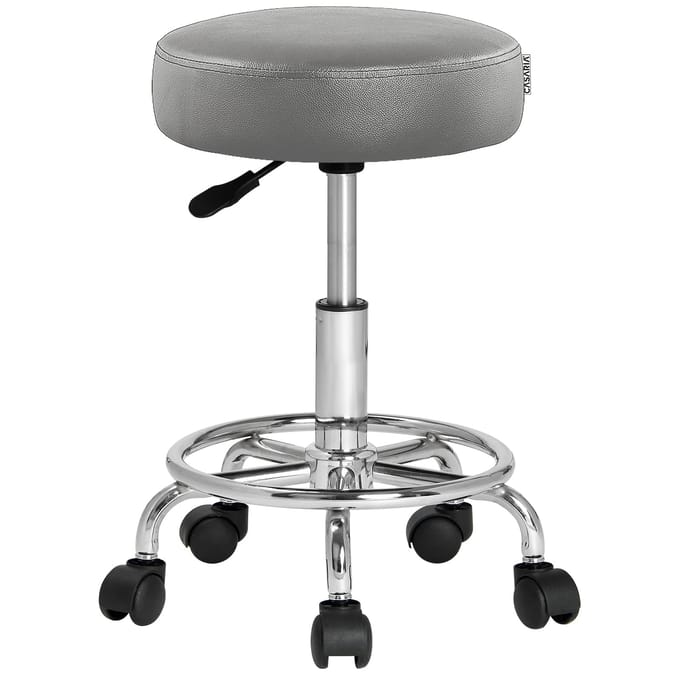 Rolkruk - Hoogte Verstelbaar 360° Draaibaar - 51-65cm Zithoogte Grijs