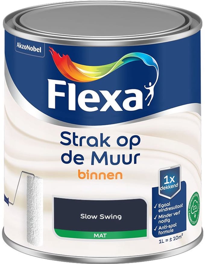Flexa - Strak Op De Muur Binnen Mat - Slow Swing - Mengverf - 1 L