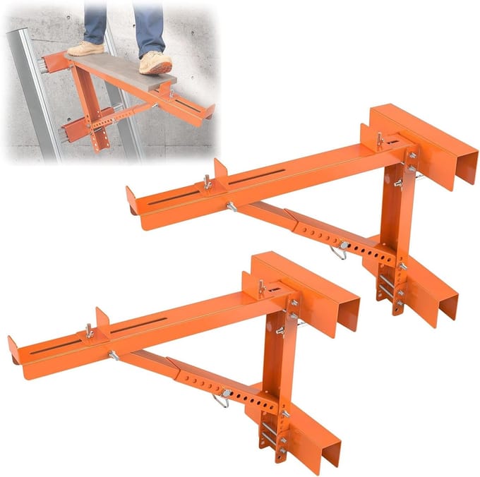 2 Stuks Verstelbare Steigerladder Steunen Zware Belasting 113kg