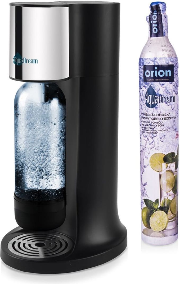 Sodamaker Zwart met Co2 Cilinder AQUADREAM - Bruiswatertoestel - Bruiswatermachine - Soda - Bruiswater Maker