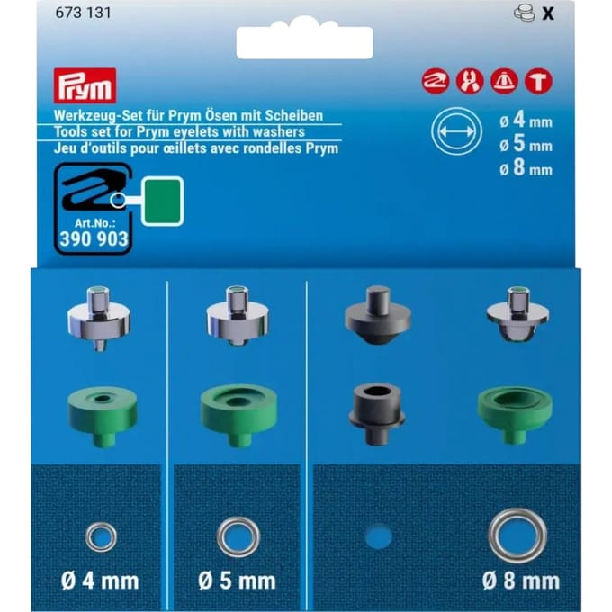 Prym Tool set voor Prym oogjes met schijfjes, 4, 5 en 8 mm
