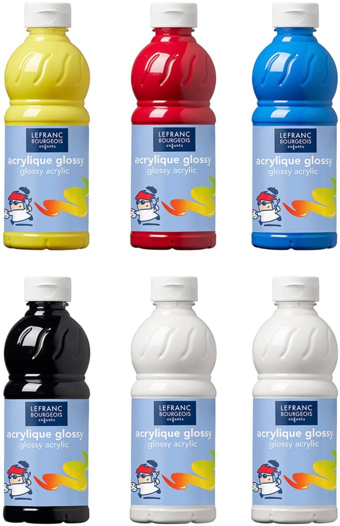 LEFRANC & BOURGEOIS acrylverf glanzend, 500 ml, gekleurd