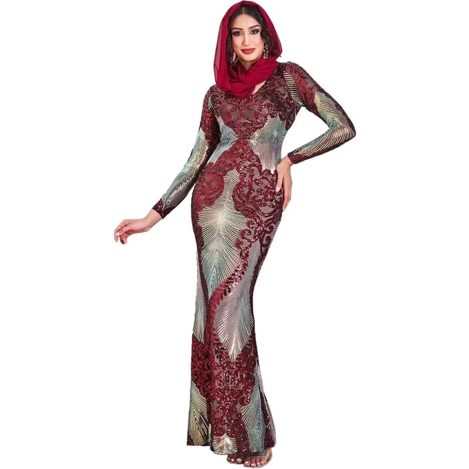Strakke damesjurk Goddiva Modesty Contrast Sequin
