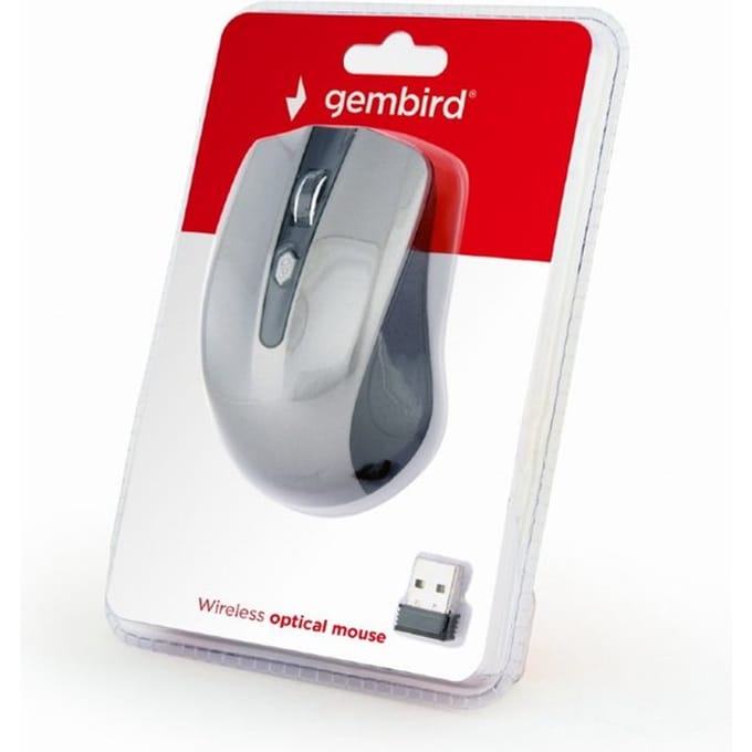 Gembird Wireless optical mouse 4B-04 - Muis - Optisch - 4 knoppen - Grijs