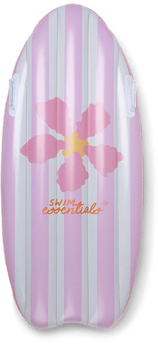 Swim Essentials Surfboard opblaasbaar Pink Flower 120cm Opblaasbaar speelgoed