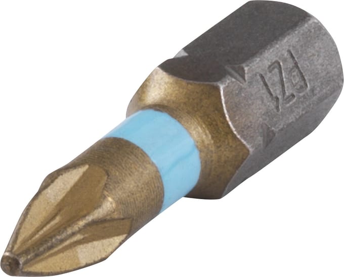 wolfcraft - 2 torsie TiN-bits, kruiskop (PZ 1) - 1325000