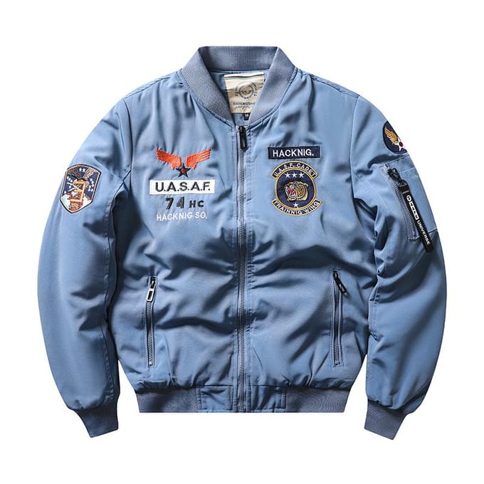 Veste courte en coton matelassée à col montant et coupe ajustée pour homme, style rétro M red