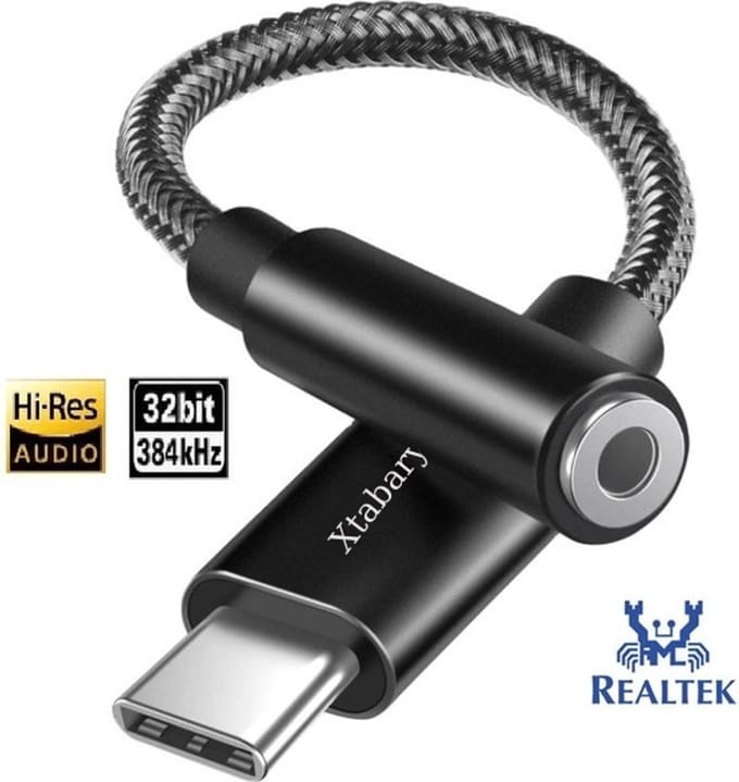 Xtabarya Hifi Audio Realtek DAC 3.5Mm Hoofdtelefoon Adapter Jack Audio Adapter